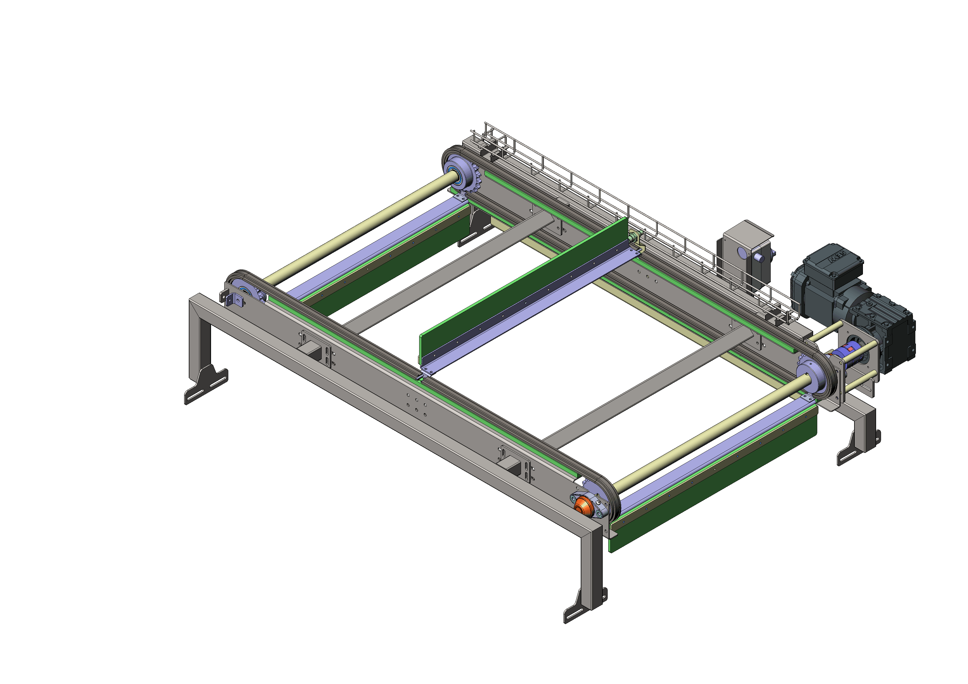 Side Transfer for Two Row Washing Line