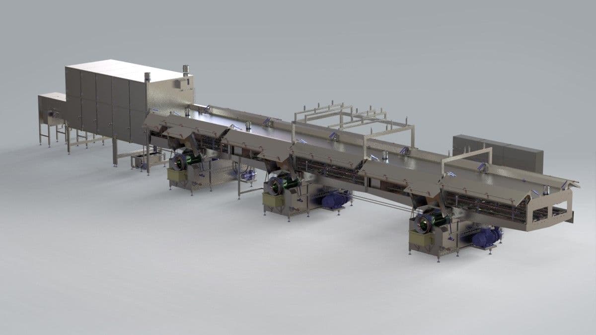 High Capacity Crate Washing Line